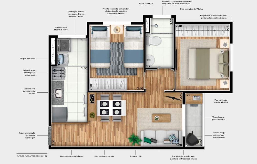 Apartamento à venda com 42m², 2 quartos com vaga - 12