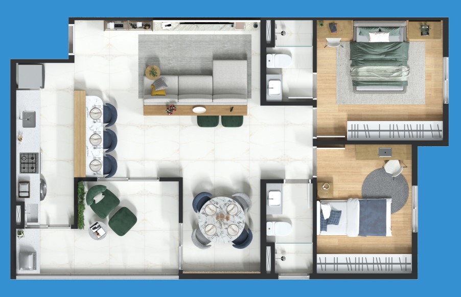 Apartamento à venda com 70m², 3 quartos com vaga - 13