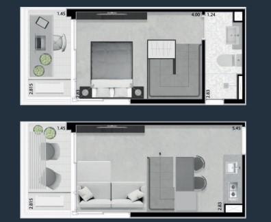 Apartamento à venda com 44m², 1 quarto sem vaga - 13
