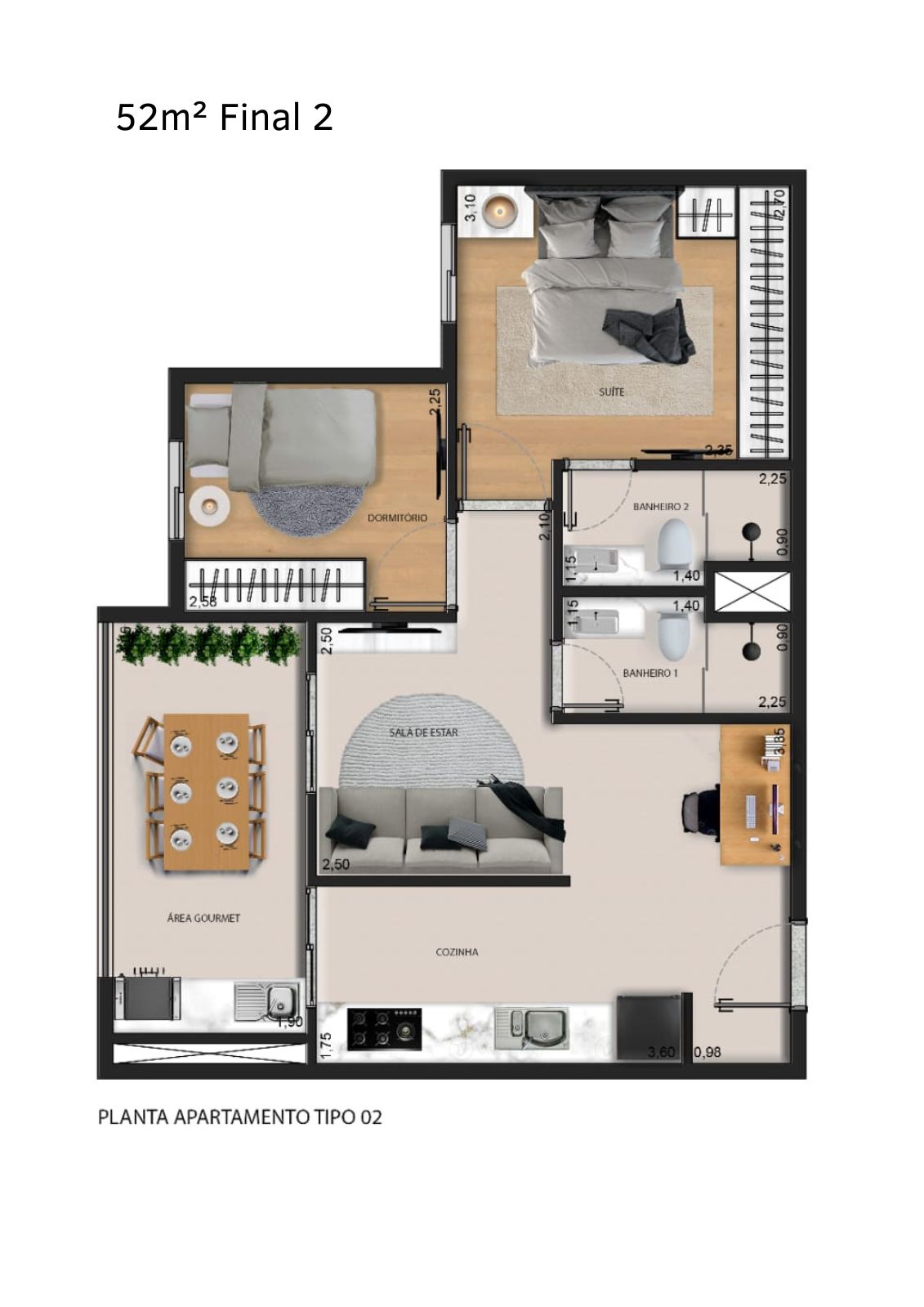 Apartamento à venda com 54m², 2 quartos com vaga - 14