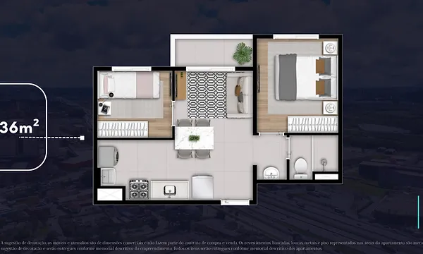 Apartamento à venda com 36m², 2 quartos com vaga - 20