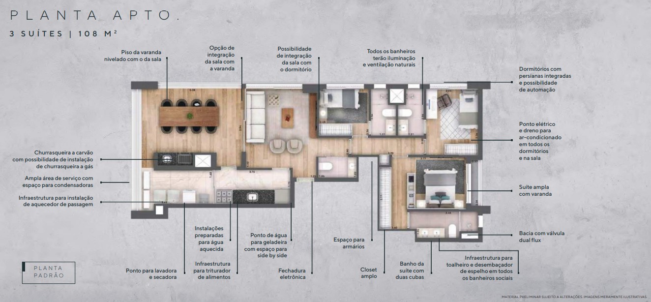 Apartamento à venda com 108m², 3 quartos com vaga - 29