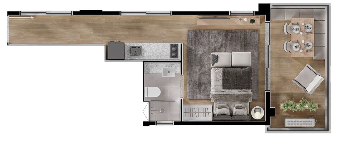 Studio à venda com 34m², 0 quartos sem vaga - 32