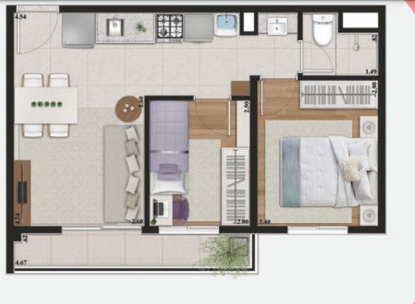 Apartamento à venda com 37m², 2 quartos com vaga - 21