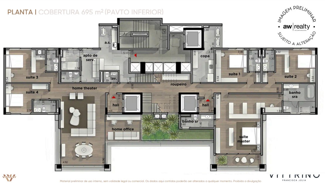 Apartamento à venda com 695m², 5 quartos com vaga - 19