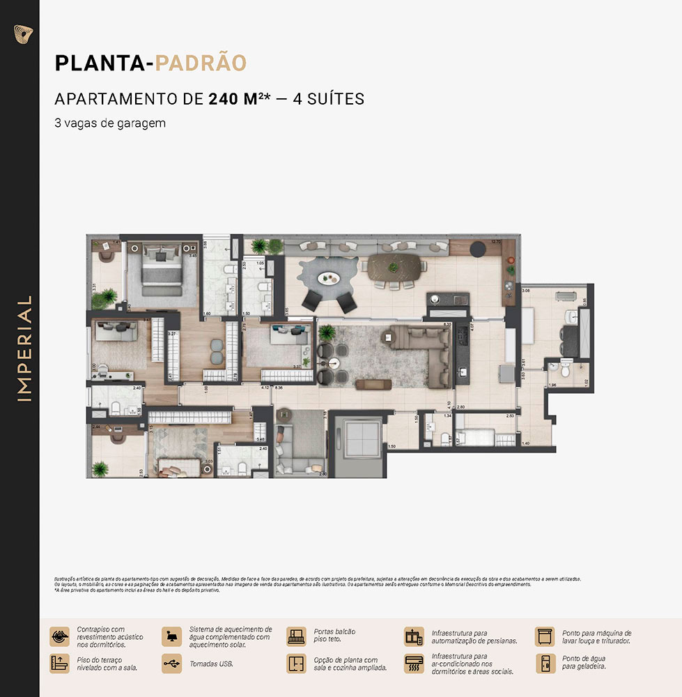 Apartamento à venda com 240m², 4 quartos com vaga - 21