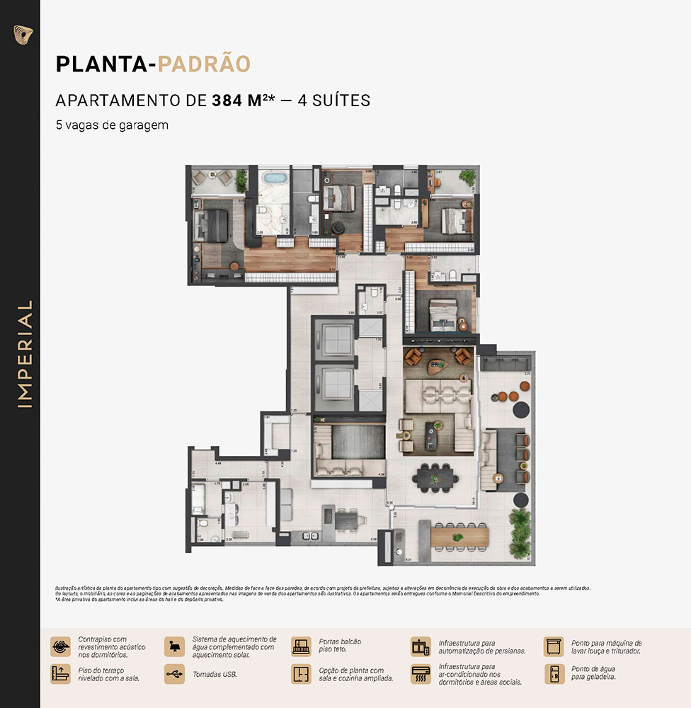 Apartamento à venda com 384m², 4 quartos com vaga - 21