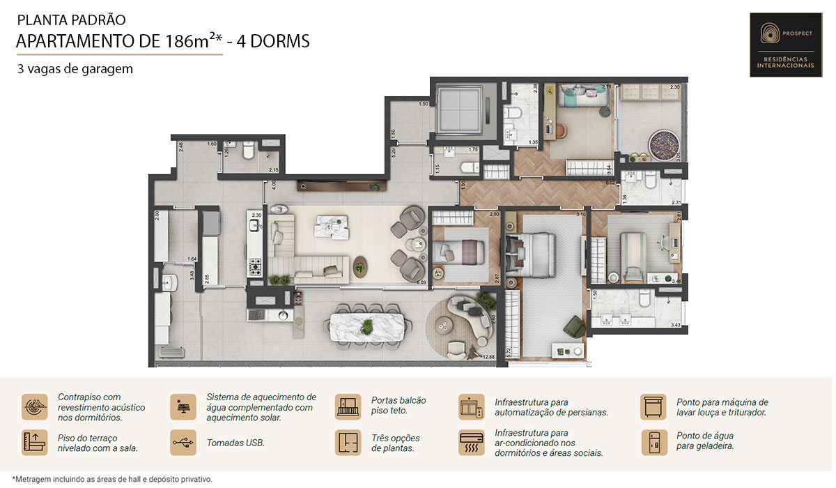 Apartamento à venda com 186m², 4 quartos com vaga - 42