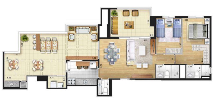 Apartamento à venda com 59m², 2 quartos com vaga - 16