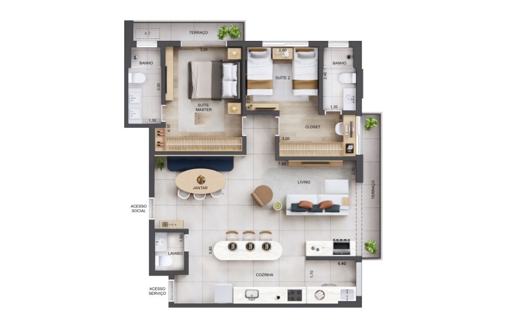 Apartamento à venda com 96m², 2 quartos com vaga - 13