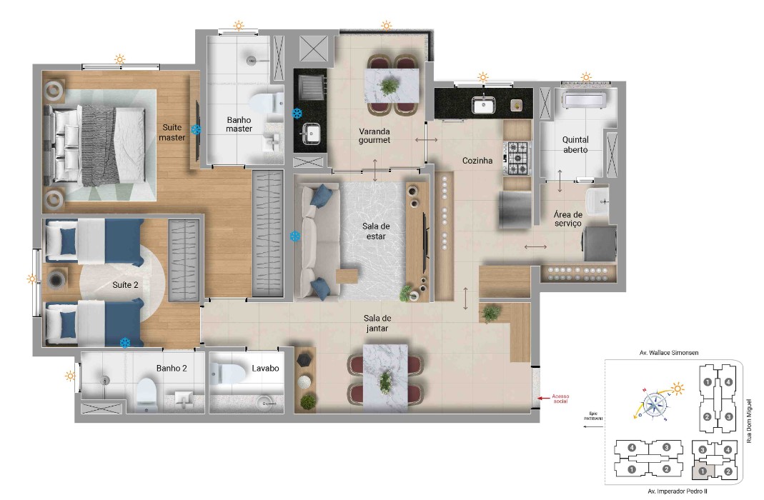 Apartamento à venda com 86m², 2 quartos com vaga - 25