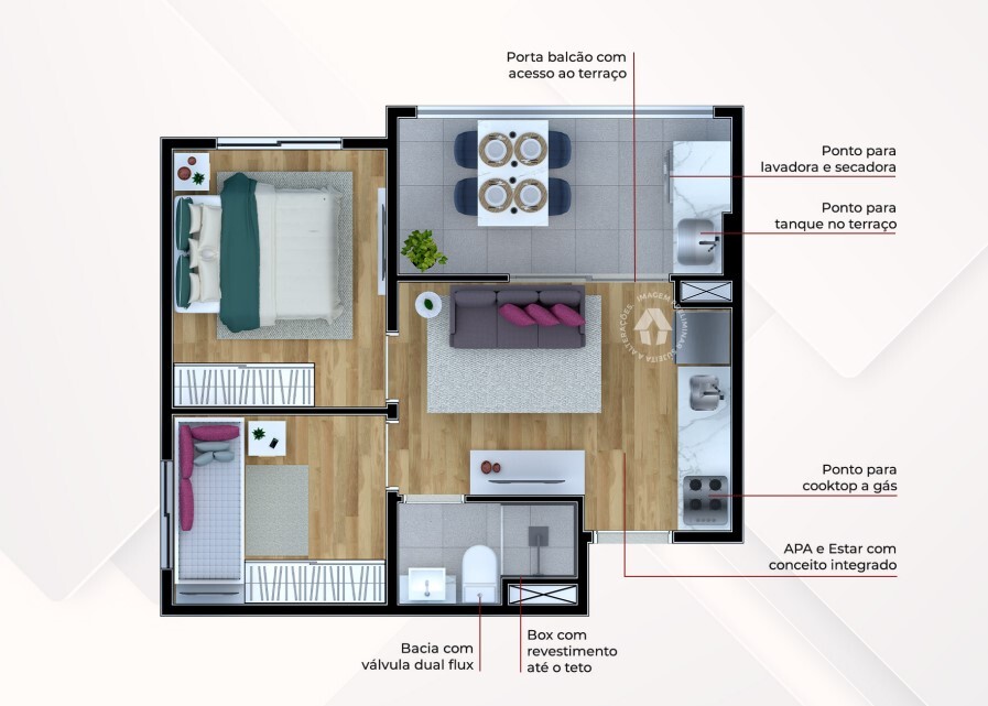 Apartamento à venda com 35m², 2 quartos sem vaga - 22