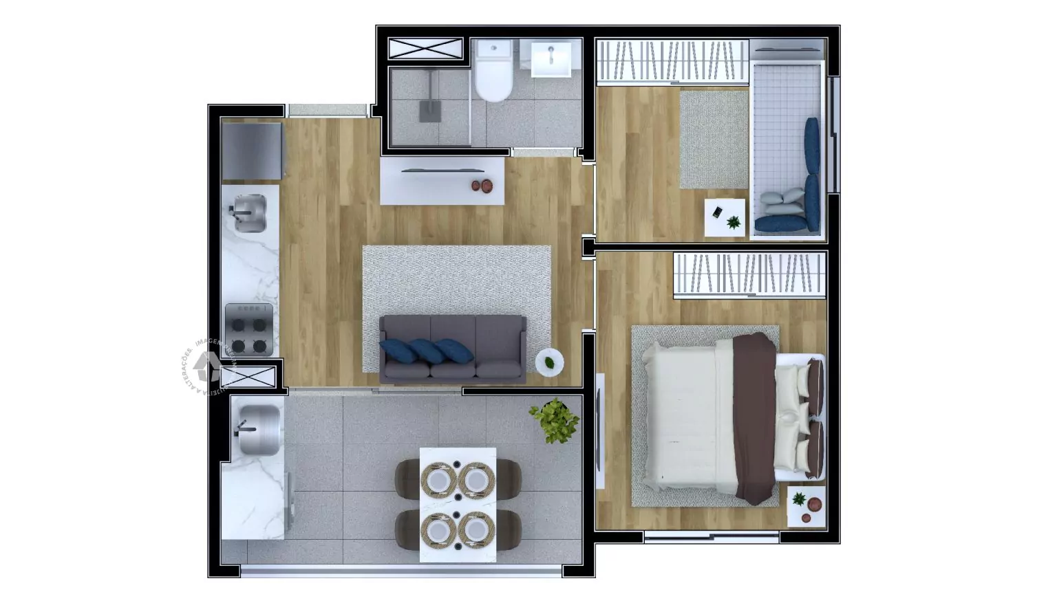 Apartamento à venda com 35m², 2 quartos sem vaga - 23