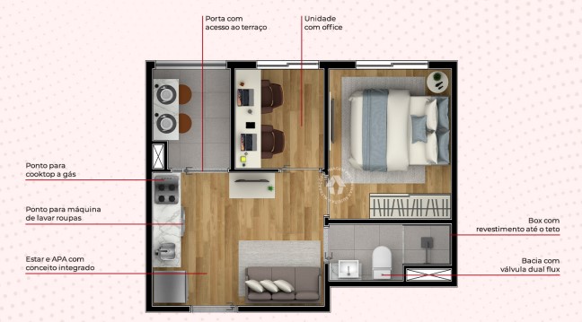 Apartamento à venda com 28m², 1 quarto sem vaga - 20