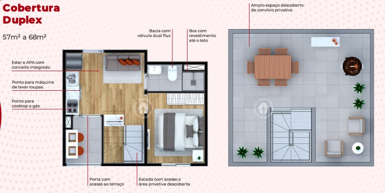 Apartamento à venda com 57m², 1 quarto sem vaga - 20