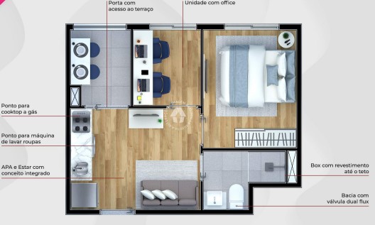 Apartamento à venda com 28m², 1 quarto sem vaga - 31