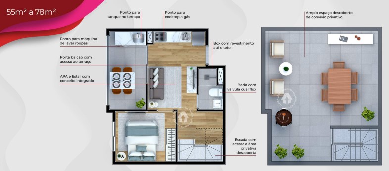 Apartamento à venda com 68m², 1 quarto sem vaga - 31