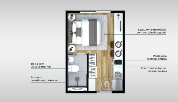 Studio à venda com 17m², 0 quartos sem vaga - 26
