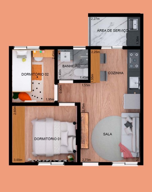 Apartamento à venda com 38m², 2 quartos sem vaga - 14