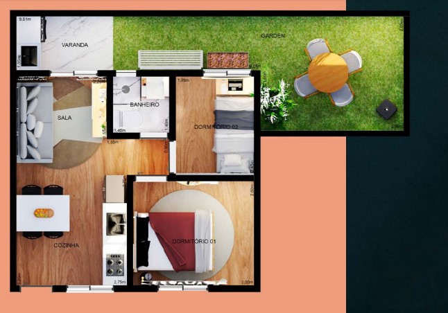 Apartamento à venda com 55m², 2 quartos com vaga - 14