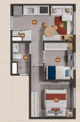 Apartamento à venda com 31m², 2 quartos sem vaga - 17