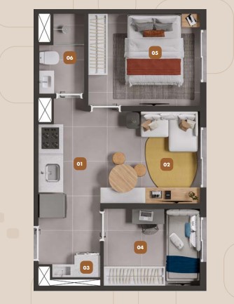 Apartamento à venda com 31m², 2 quartos sem vaga - 18