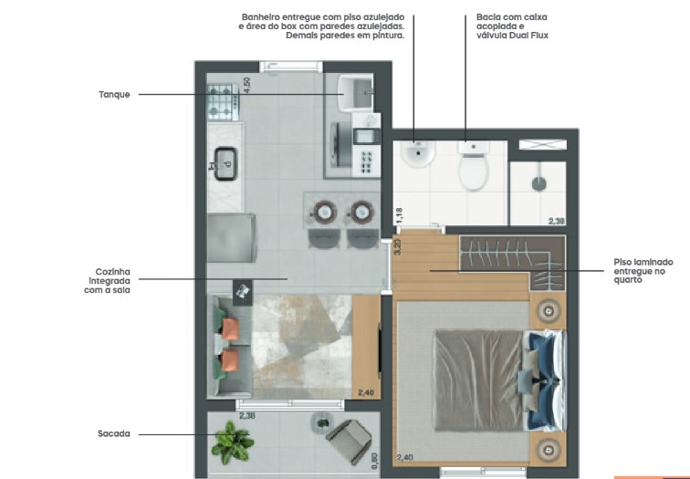Studio à venda com 27m², 0 quartos sem vaga - 23
