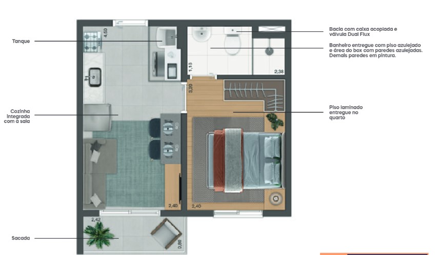 Studio à venda com 27m², 0 quartos sem vaga - 21