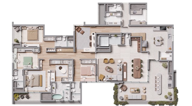 Apartamento à venda com 277m², 4 quartos com vaga - 18
