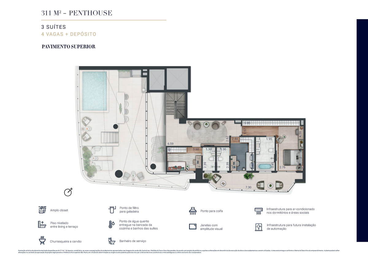 Apartamento à venda com 311m², 3 quartos com vaga - 31