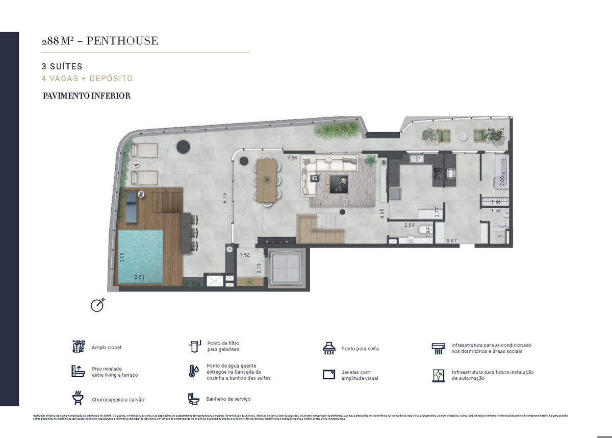 Apartamento à venda com 288m², 3 quartos com vaga - 31
