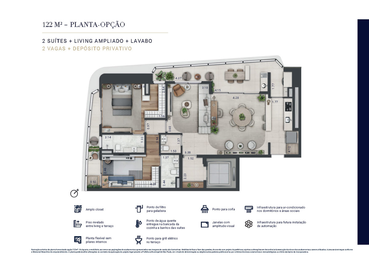 Apartamento à venda com 122m², 2 quartos com vaga - 31