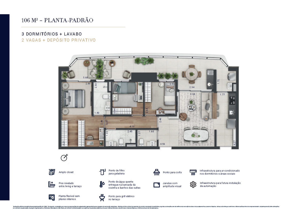 Apartamento à venda com 106m², 3 quartos com vaga - 31