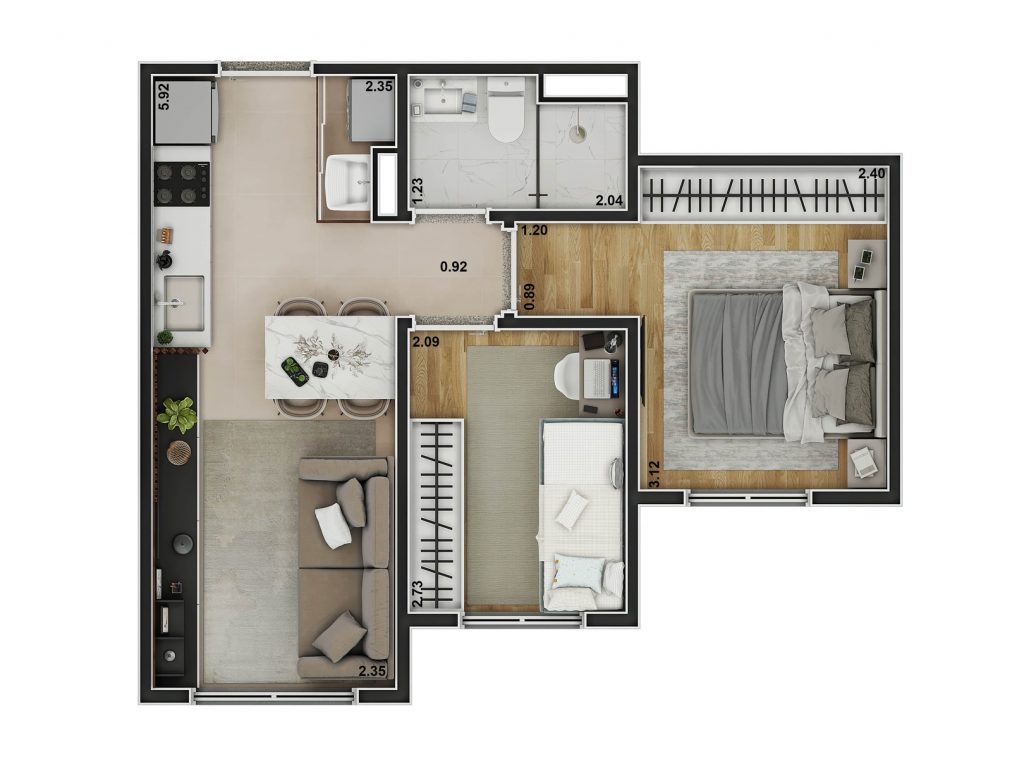 Apartamento à venda com 40m², 2 quartos com vaga - 15