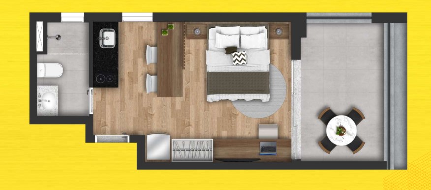 Studio à venda com 35m², 0 quartos sem vaga - 14