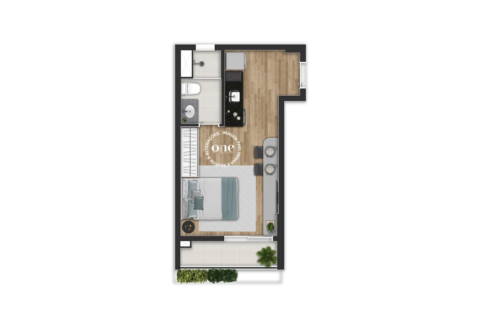 Studio à venda com 27m², 0 quartos sem vaga - 8