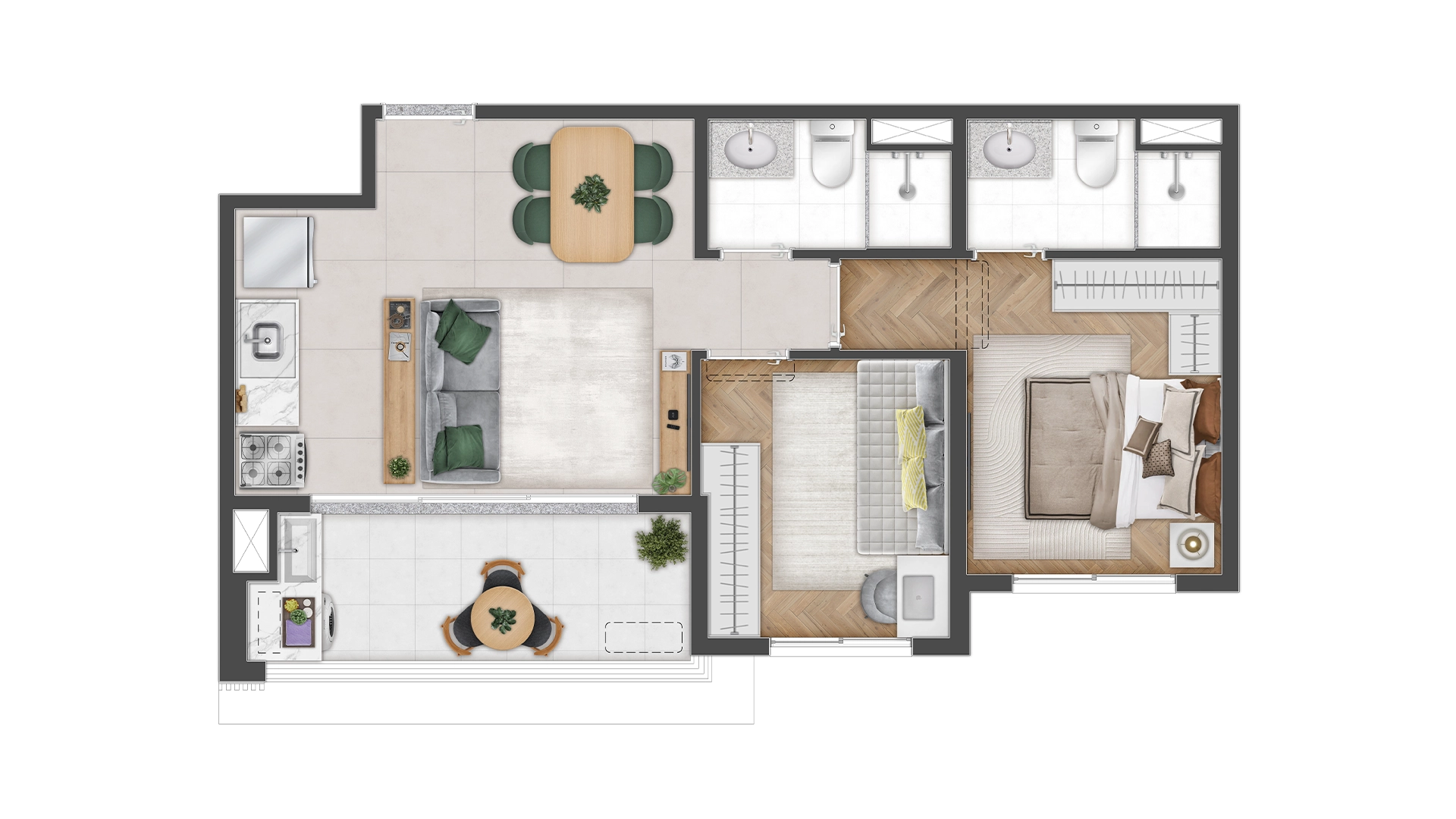 Apartamento à venda com 47m², 2 quartos com vaga - 14