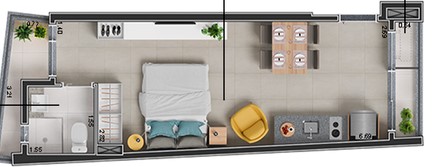 Studio à venda com 31m², 0 quartos sem vaga - 24