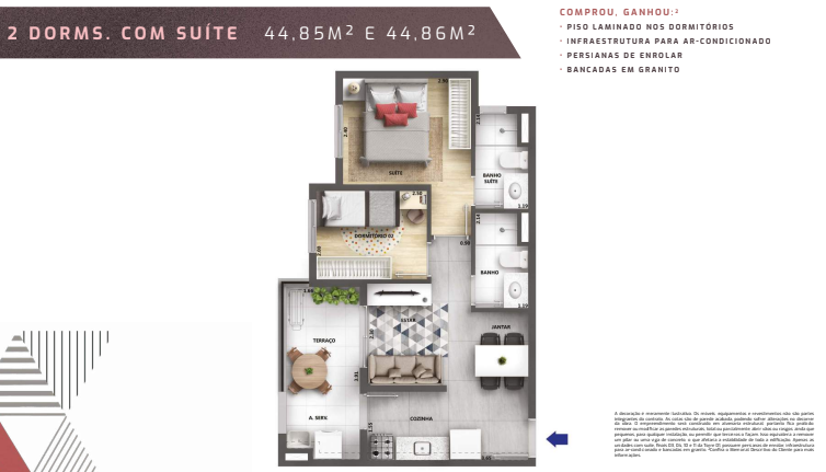 Apartamento à venda com 44m², 2 quartos com vaga - 18