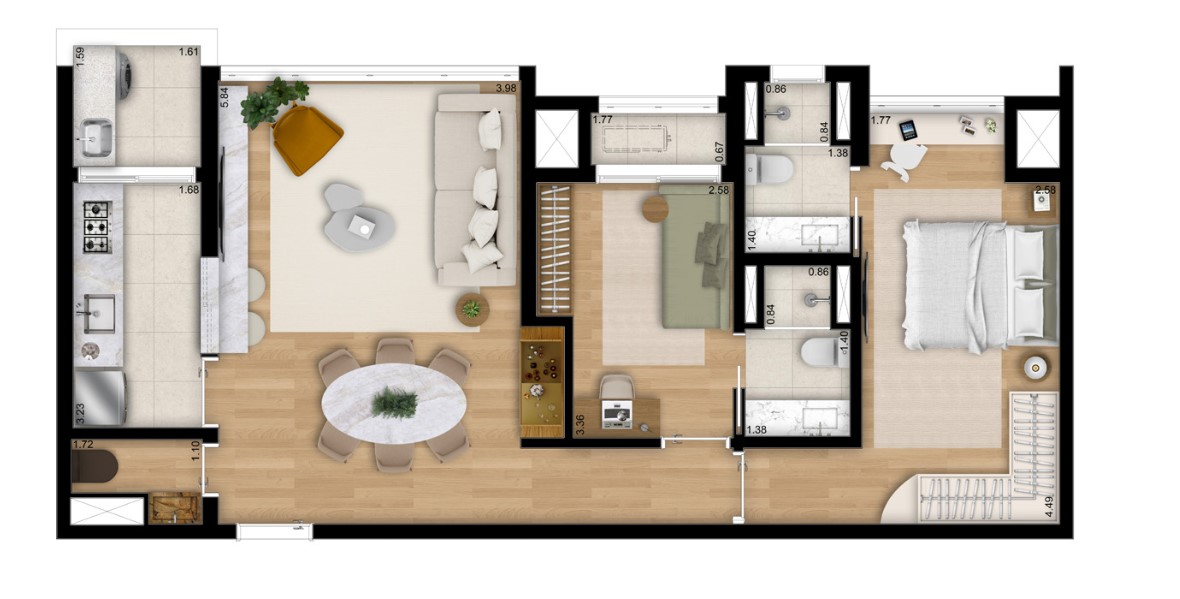 Apartamento à venda com 81m², 2 quartos com vaga - 15