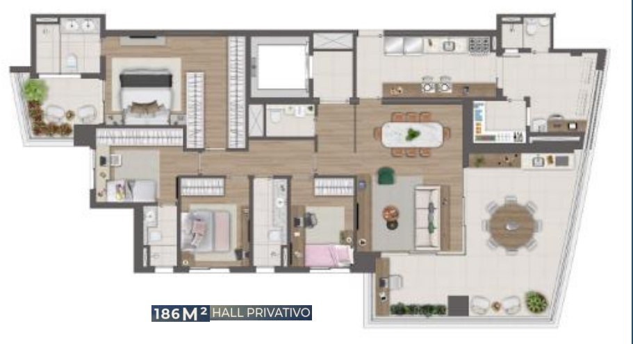 Apartamento à venda com 186m², 4 quartos com vaga - 19