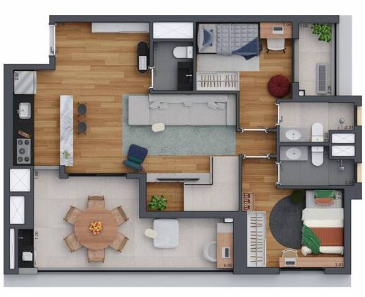 Apartamento à venda com 140m², 3 quartos com vaga - 26