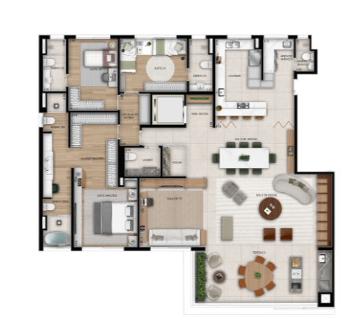 Apartamento à venda com 222m², 3 quartos com vaga - 14