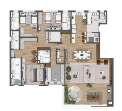 Apartamento à venda com 222m², 4 quartos com vaga - 14