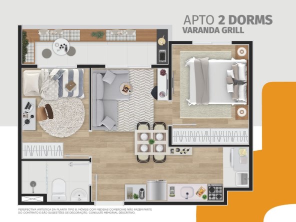 Apartamento à venda com 40m², 2 quartos com vaga - 21