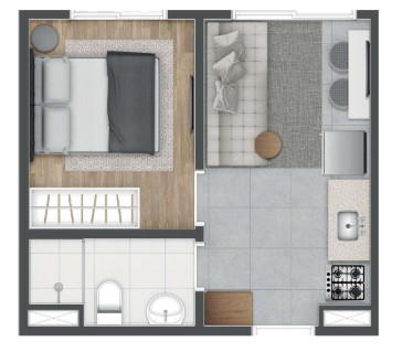 Apartamento à venda com 24m², 1 quarto sem vaga - 12