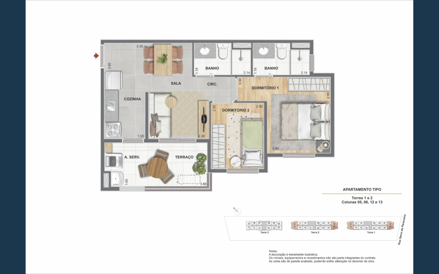 Apartamento à venda com 45m², 2 quartos com vaga - 22