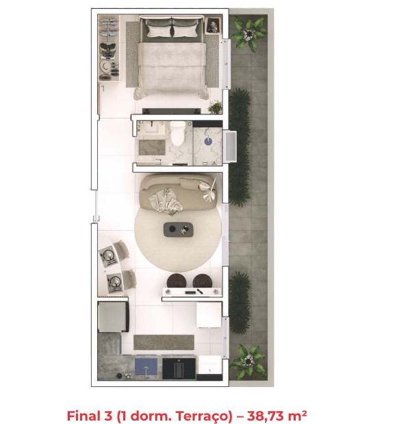 Apartamento à venda com 28m², 1 quarto sem vaga - 25