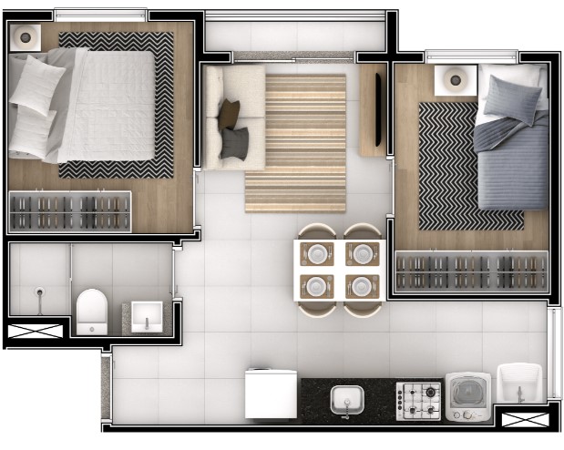 Apartamento à venda com 36m², 2 quartos sem vaga - 12