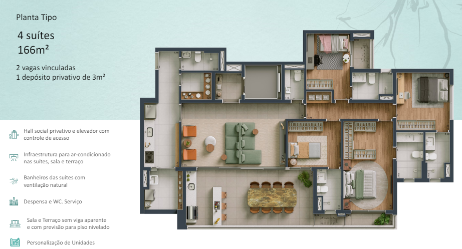 Apartamento à venda com 166m², 4 quartos com vaga - 27